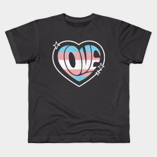 Trans Love Heart Kids T-Shirt